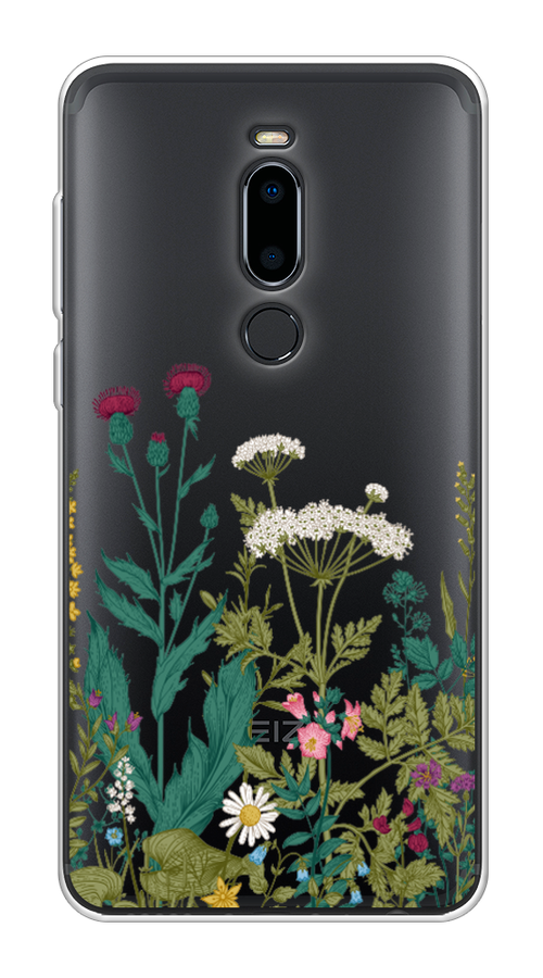 

Чехол на Meizu M8 "Дикие полевые цветы", Зеленый;розовый;белый, 73150-2