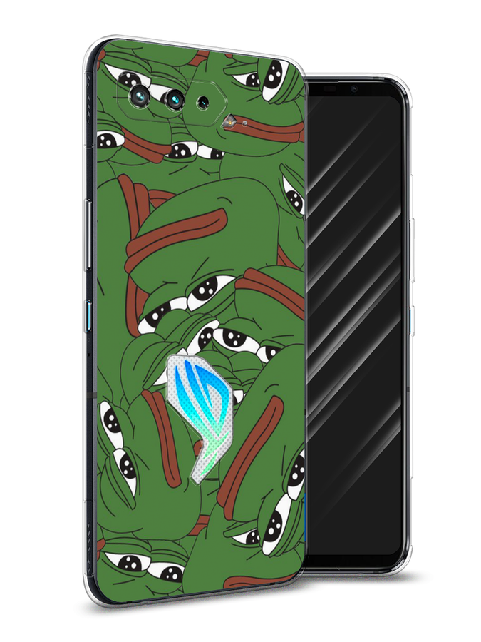 

Чехол Awog на Asus ROG Phone 5 "Печальный frog", Зеленый;белый, 44250-9