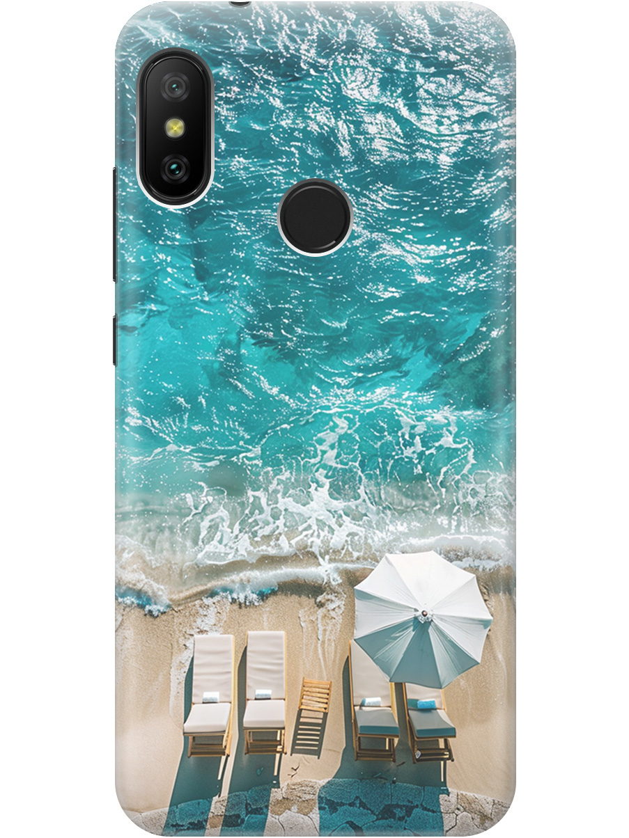 

Силиконовый чехол на Xiaomi Mi A2 Lite / Redmi 6 Pro с принтом "Лазурное море", Прозрачный;голубой;бежевый, 718586941