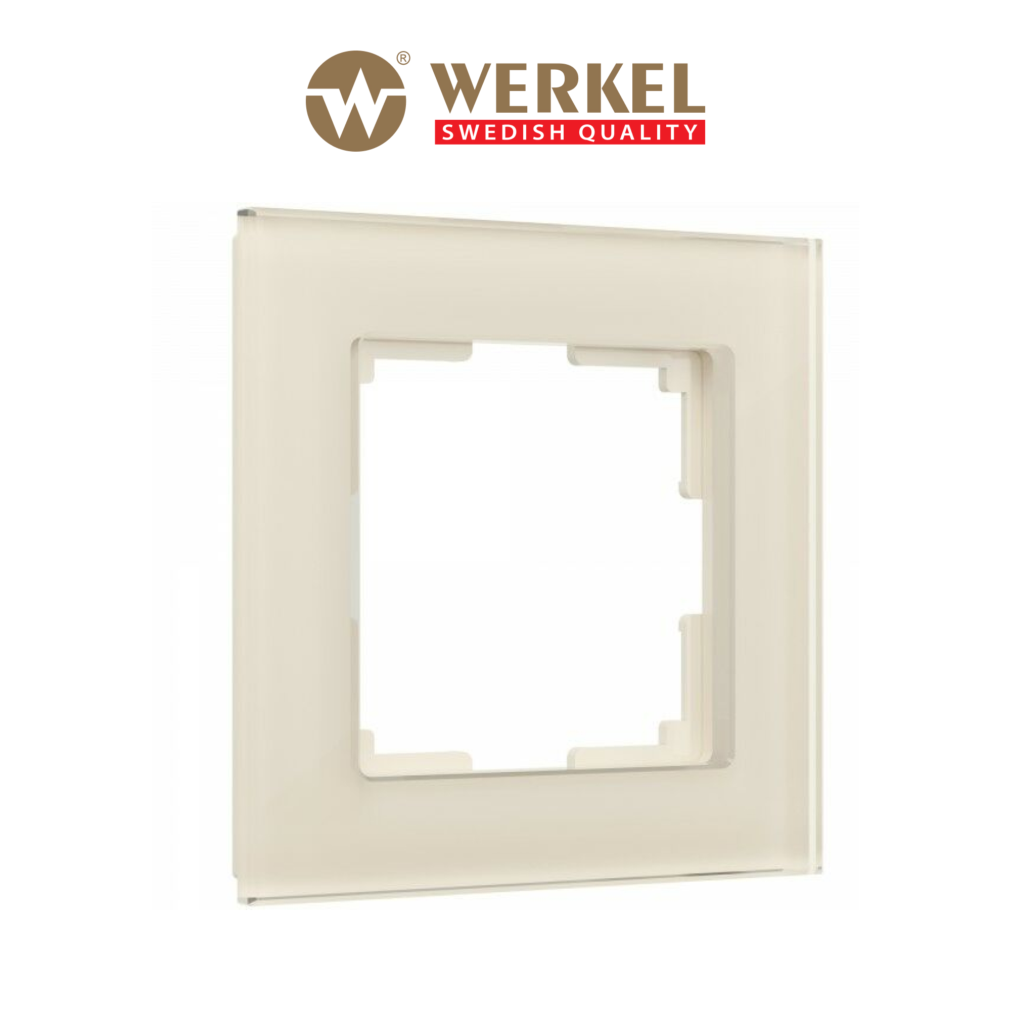 

Рамка для розетки / выключателя на 1 пост Werkel W0011141 Favorit молочный стекло, Белый, Favorit