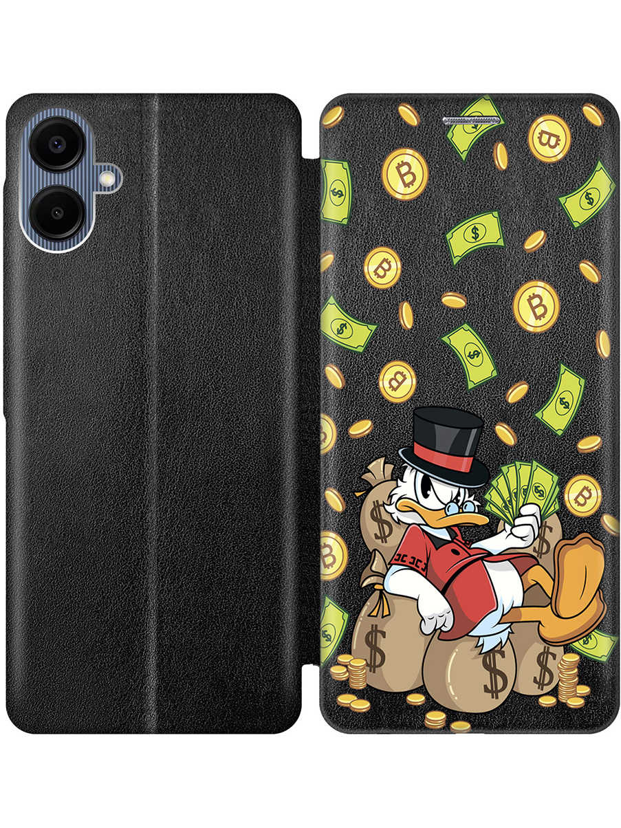 

Чехол-книжка на Samsung Galaxy A06 с принтом "Богатый Скрудж" черный, Черный;прозрачный;белый;зеленый, 786717571