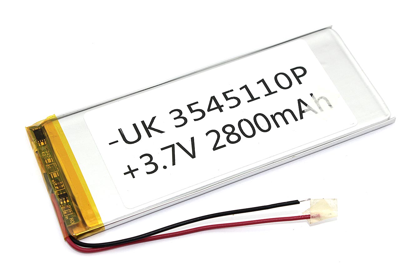 Аккумуляторная батарея OEM Li-Pol 3.5*45*110мм 2pin 3.7V/2800mAh
