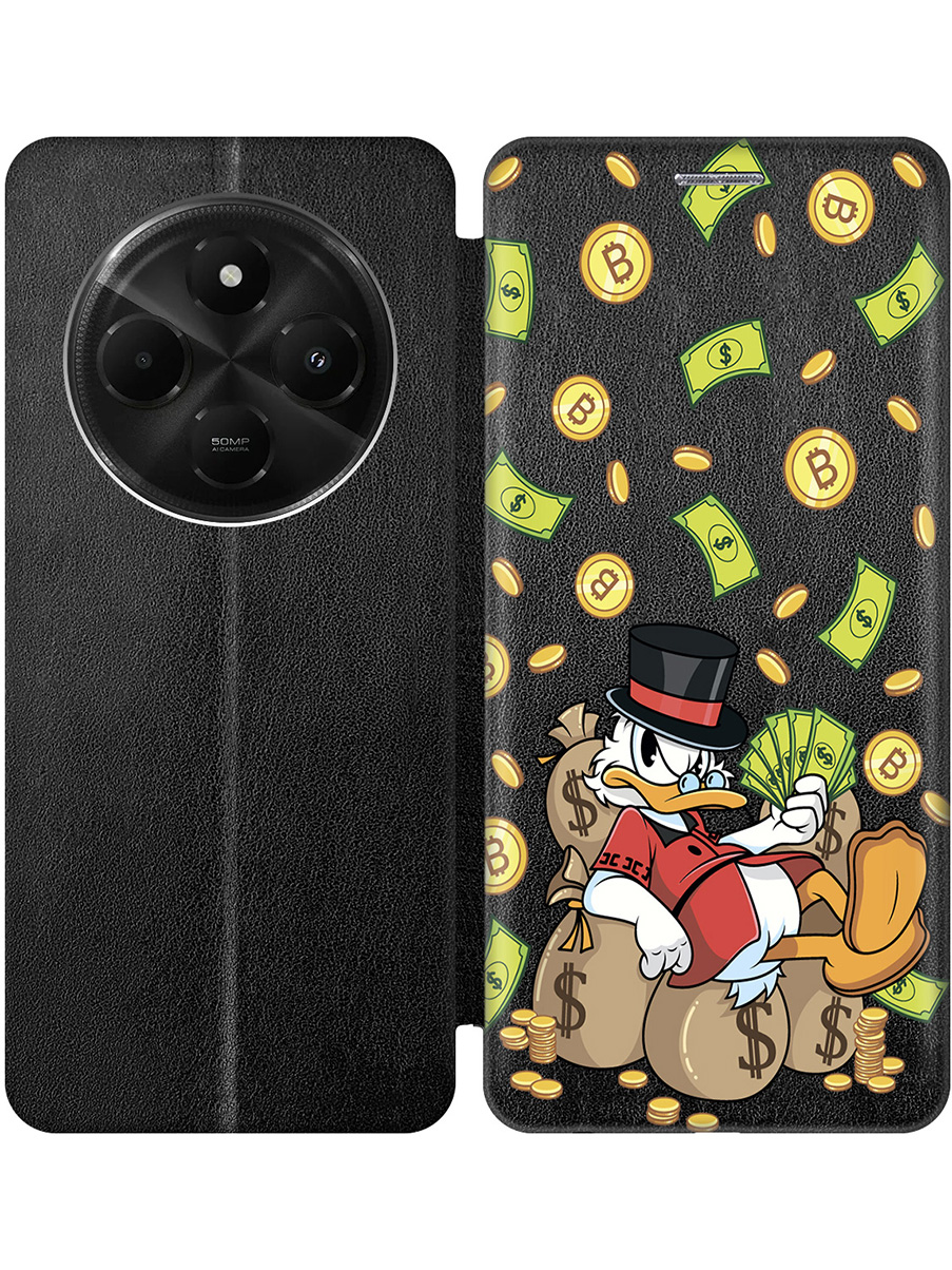 

Чехол-книжка на Xiaomi Redmi 14C / Poco C75 с принтом "Богатый Скрудж" черный, Черный;прозрачный;белый;зеленый, 786715771