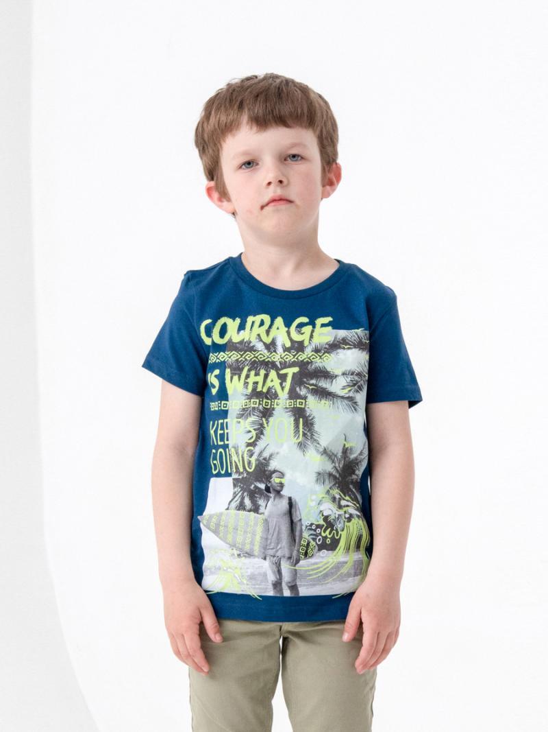 

Футболка детская Cherubino CSJB 63115-41-320, темно-синий, 128, CSJB 63115-41-320