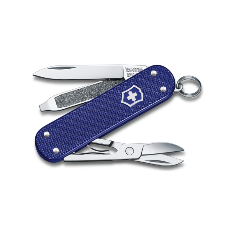 

Victorinox Нож-брелок Classic SD Alox Colors Night Dive 58 мм 5 функций фиолетовый 0.6221., Синий
