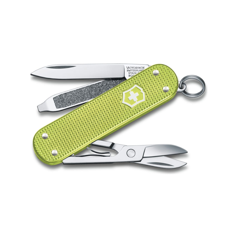 фото Victorinox нож-брелок classic sd alox colors lime twist 58 мм 5 функций светло-зелёный 0.6