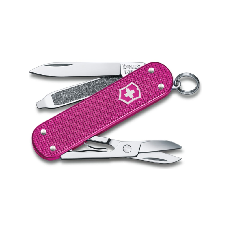 

Victorinox Нож-брелок Classic SD Alox Colors Flamingo Party 58 мм 5 функций лиловый 0.6221, Розовый