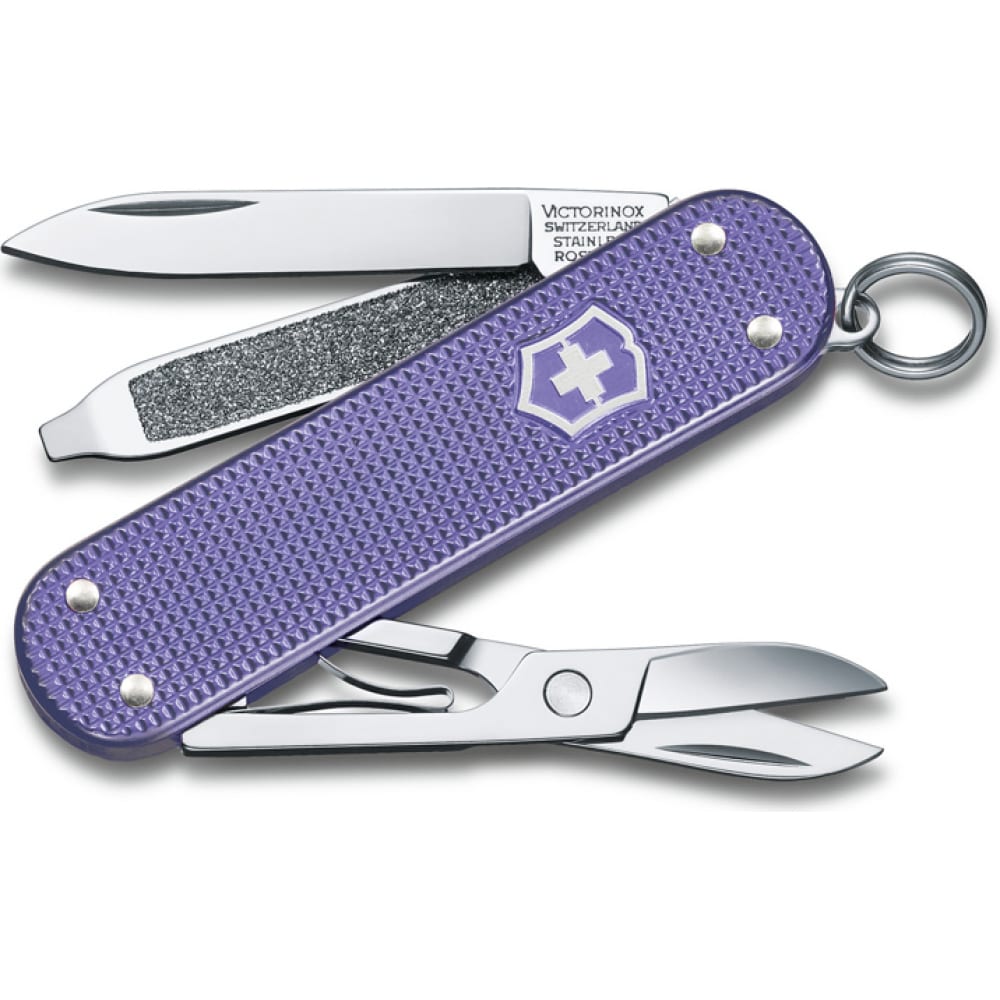 фото Victorinox нож-брелок classic sd alox colors electric lavender 58 мм 5 функций лавандов 0.