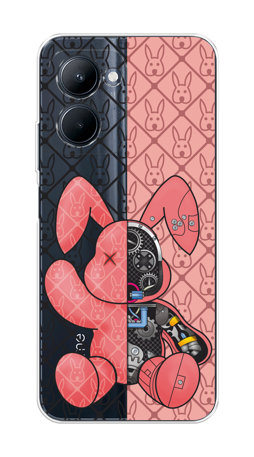 

Чехол на Realme C33 "Киборг-заяц розовый", Розовый;прозрачный;черный, 2511350-1