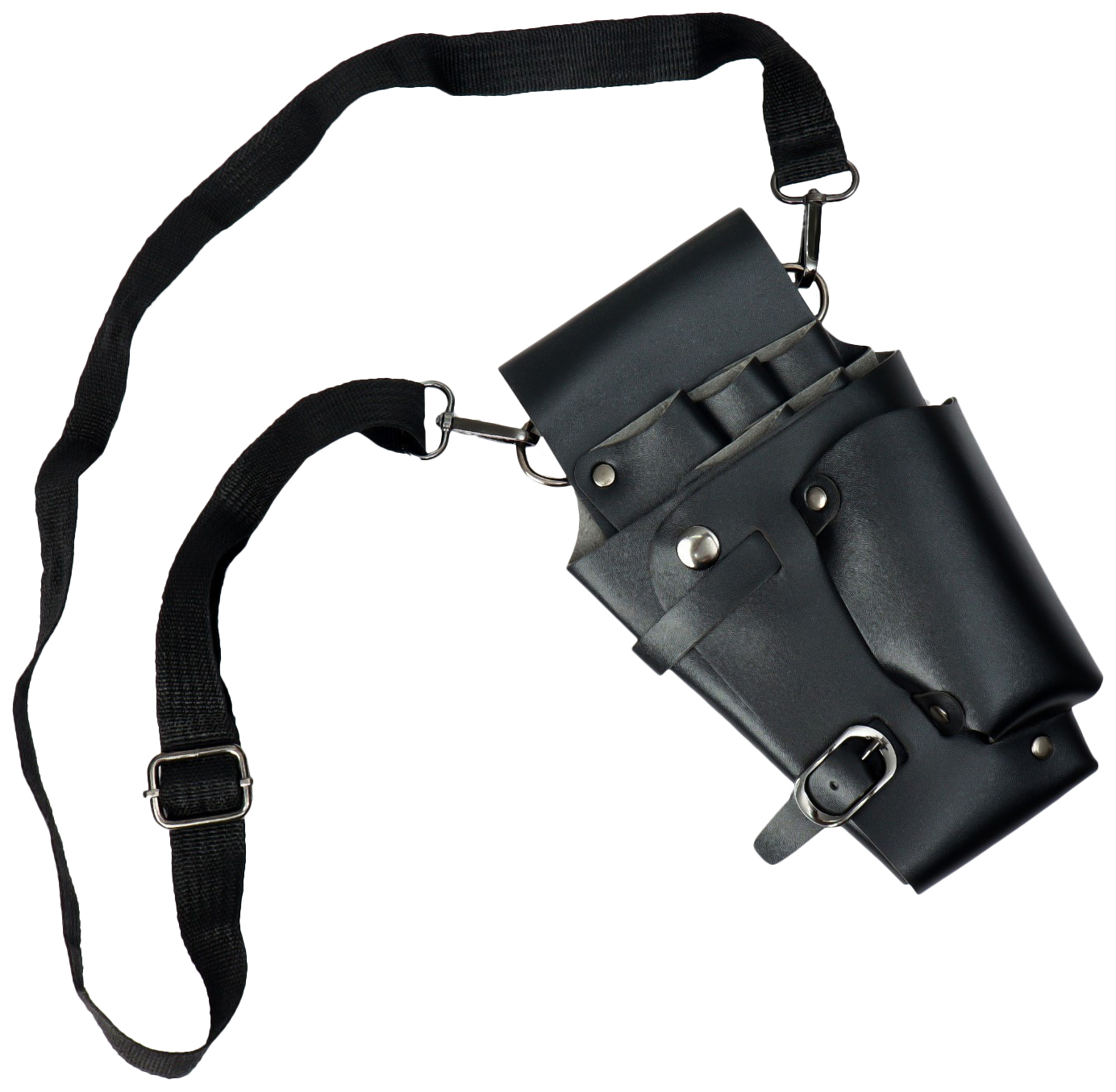 Сумка для мастера, 23 x 11 см, длина ремня 119 см, цвет чёрный 7330216 сумка мессенджер саломея на клапане наружный карман длинный ремень чёрный