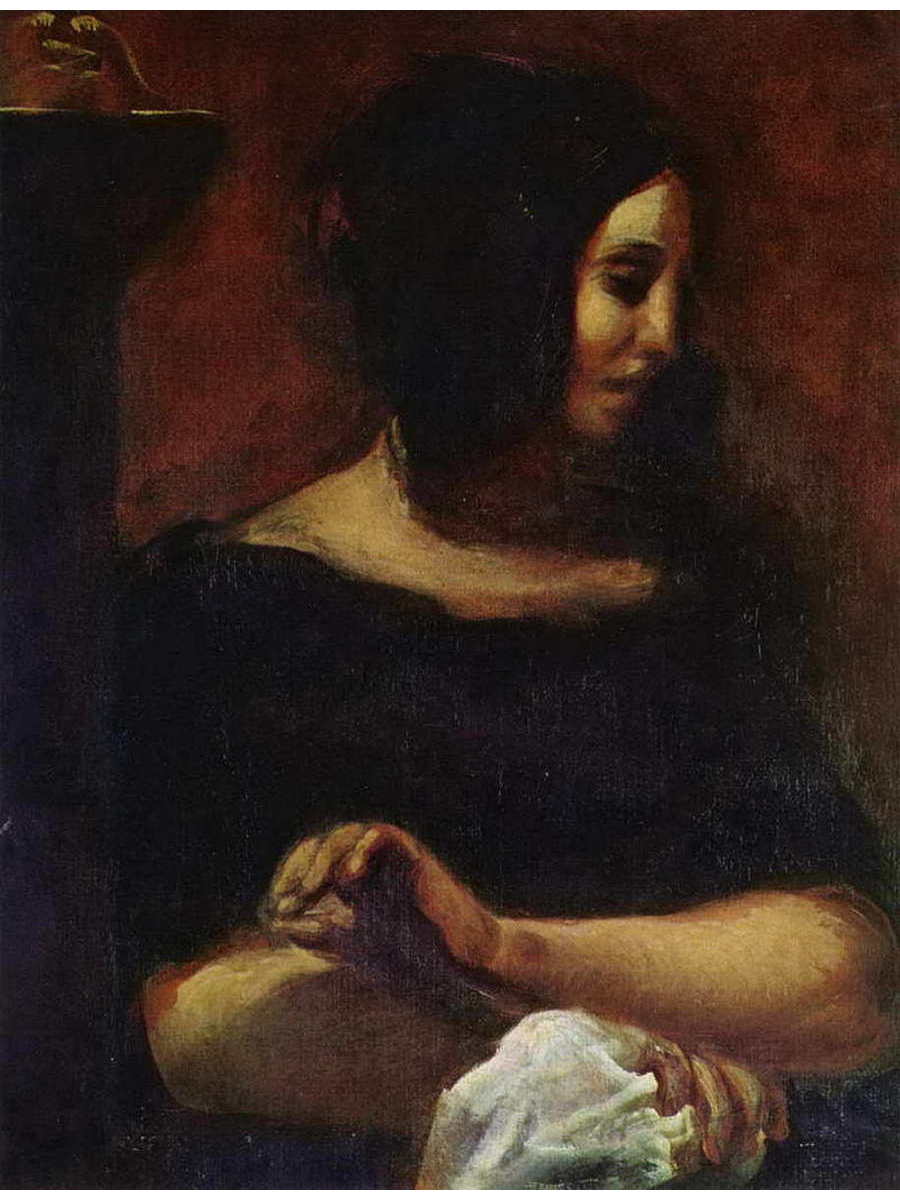 

Постер DRABS A2 Делакруа Эжен 1798 - 1863 Портрет Жорж Санд