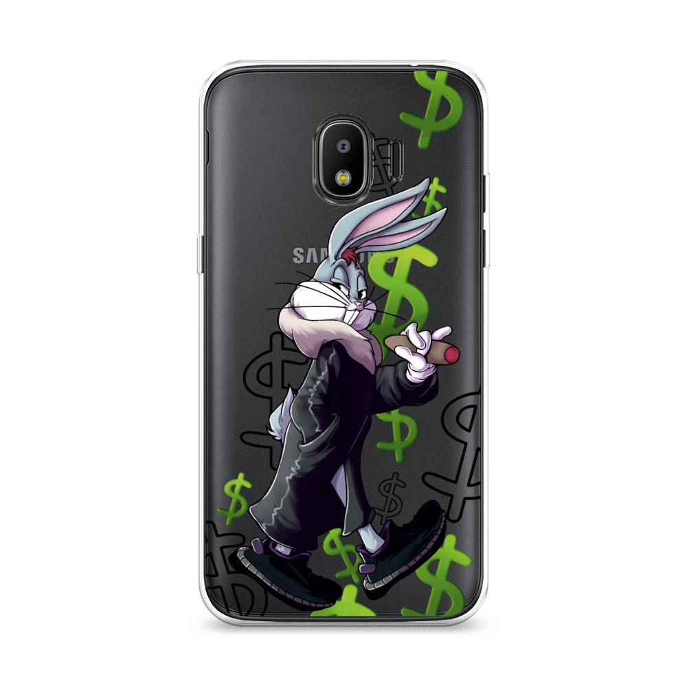 

Чехол на Samsung Galaxy J2 2018 "Rich Bugs Bunny", Зеленый;черный;голубой, 25650-6