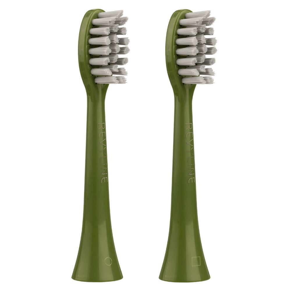 Насадка для электрической зубной щетки Revyline RL 060 зеленая, 2 шт. насадка для электрической зубной щетки revyline 7312