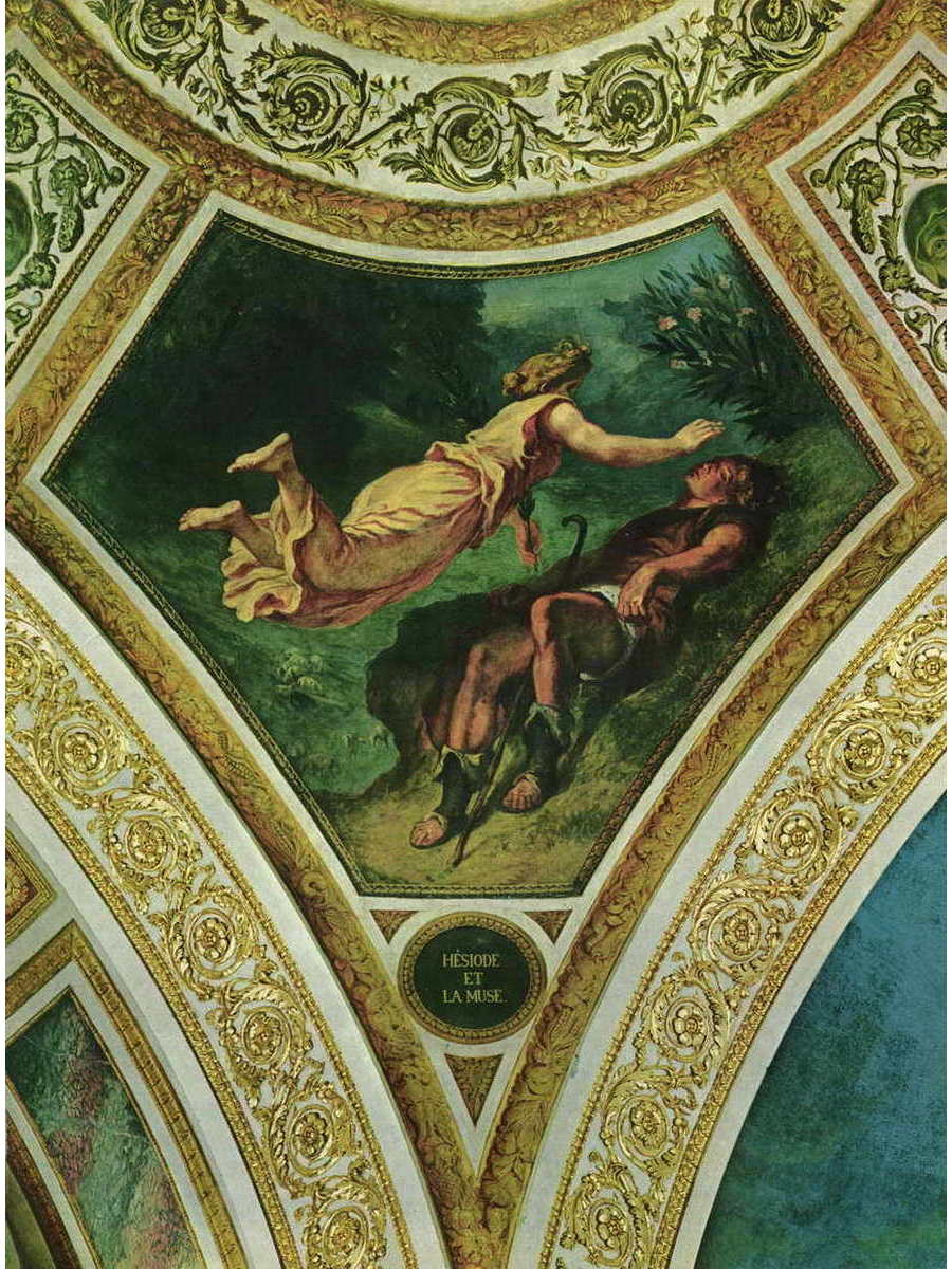 

Постер DRABS A2 Делакруа Эжен 1798 - 1863 Гесиод и Муза