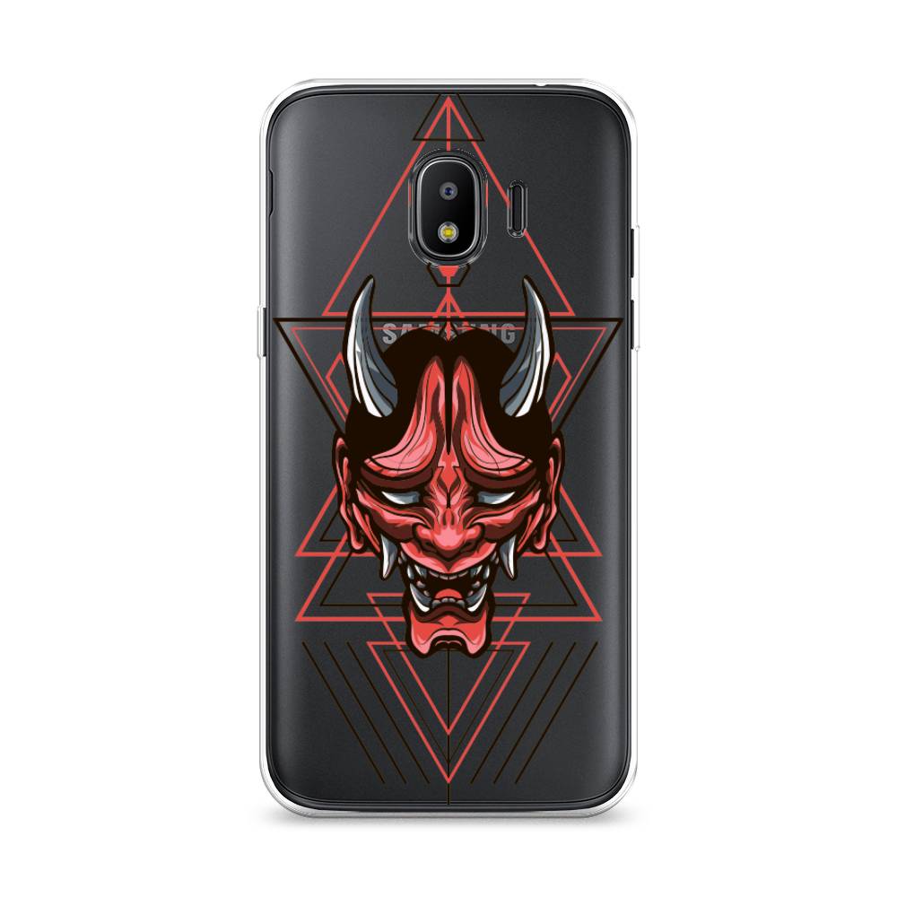 

Чехол на Samsung Galaxy J2 2018 "Hanya Oni mask", Серый;красный;черный, 25650-4