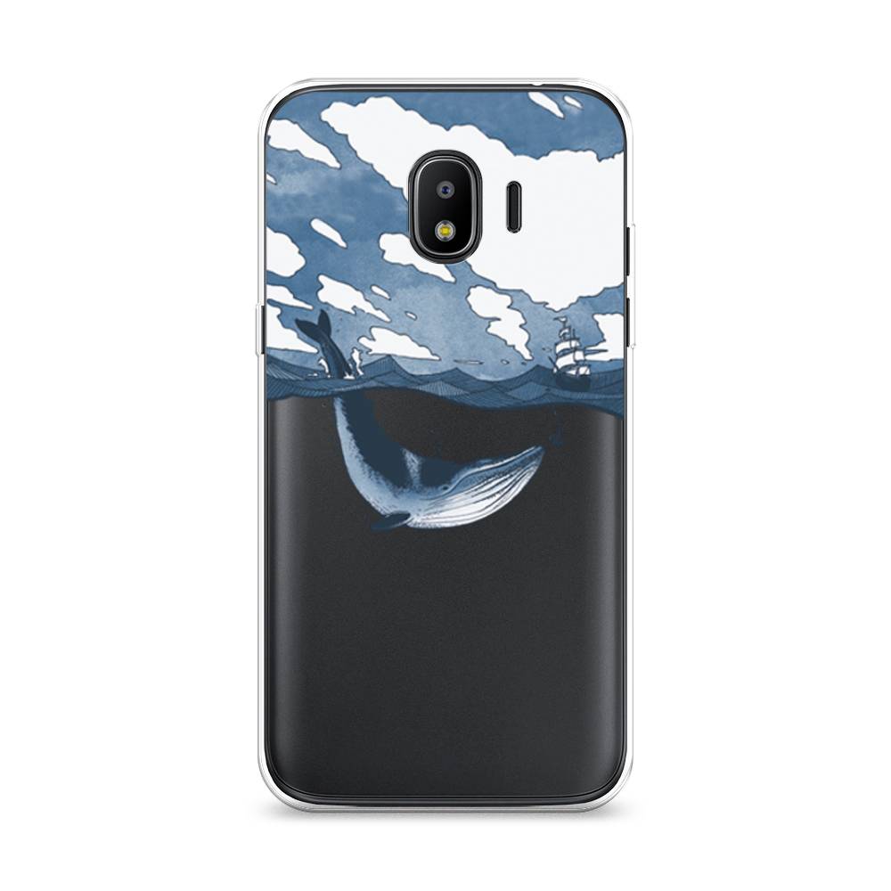 

Чехол на Samsung Galaxy J2 2018 "Большой кит", Синий, 25650-1