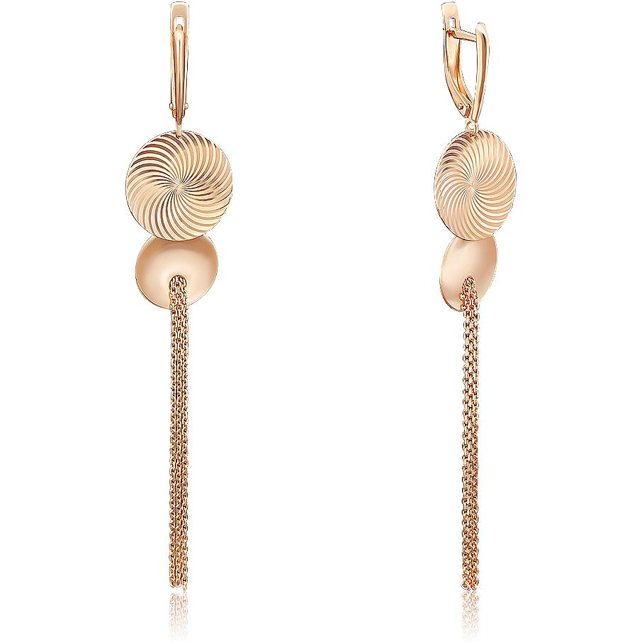 

Серьги подвески из красного золота PLATINA jewelry 02-3617-00-000-1110-04, 02-3617-00-000-1110-04