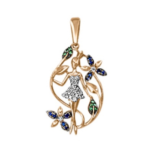 

Кулон из золота PLATINA jewelry 03-2377-00-404-1110-32, фианит, 03-2377-00-404-1110-32