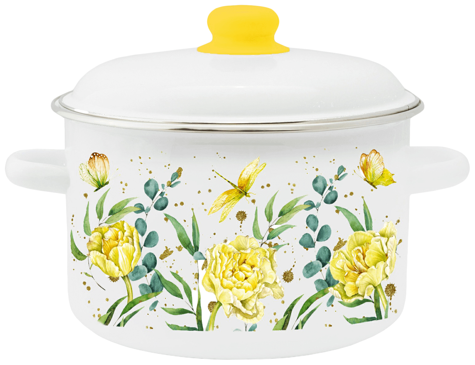 фото Кастрюля appetite blossom эмалированная 3 л nobrand