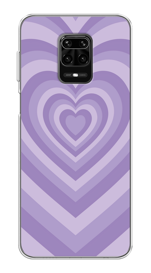 

Чехол на Xiaomi Redmi Note 9S/Note 9 Pro "Violet heart latte", Фиолетовый, 38050-1