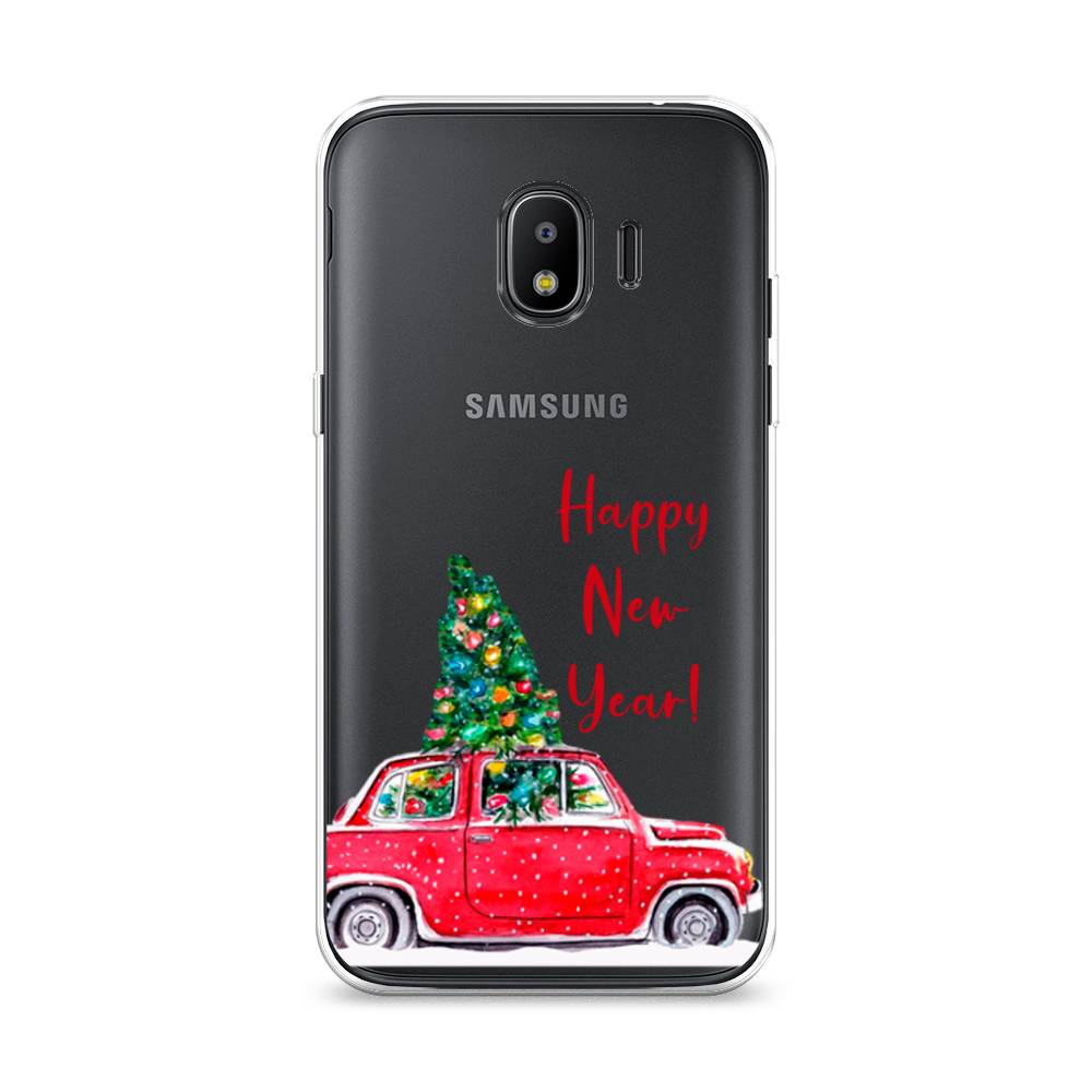 

Чехол на Samsung Galaxy J2 2018 "Happy New Year", Красный;зеленый, 25650-5