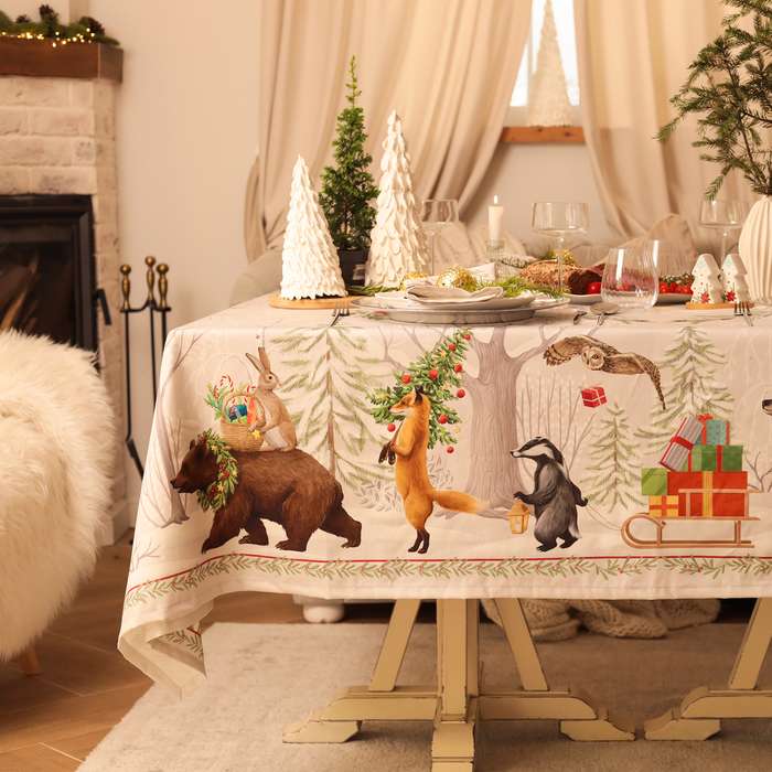 

Скатерть Этель Новогоднее чудо 10554196, саржа, 180x150 см, разноцветный, Разноцветный;белый