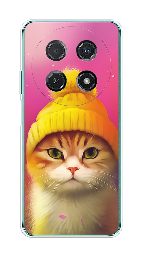 

Чехол на Huawei Nova 12i "Котик в шапочке", Розовый;желтый;бежевый, 6123950-1