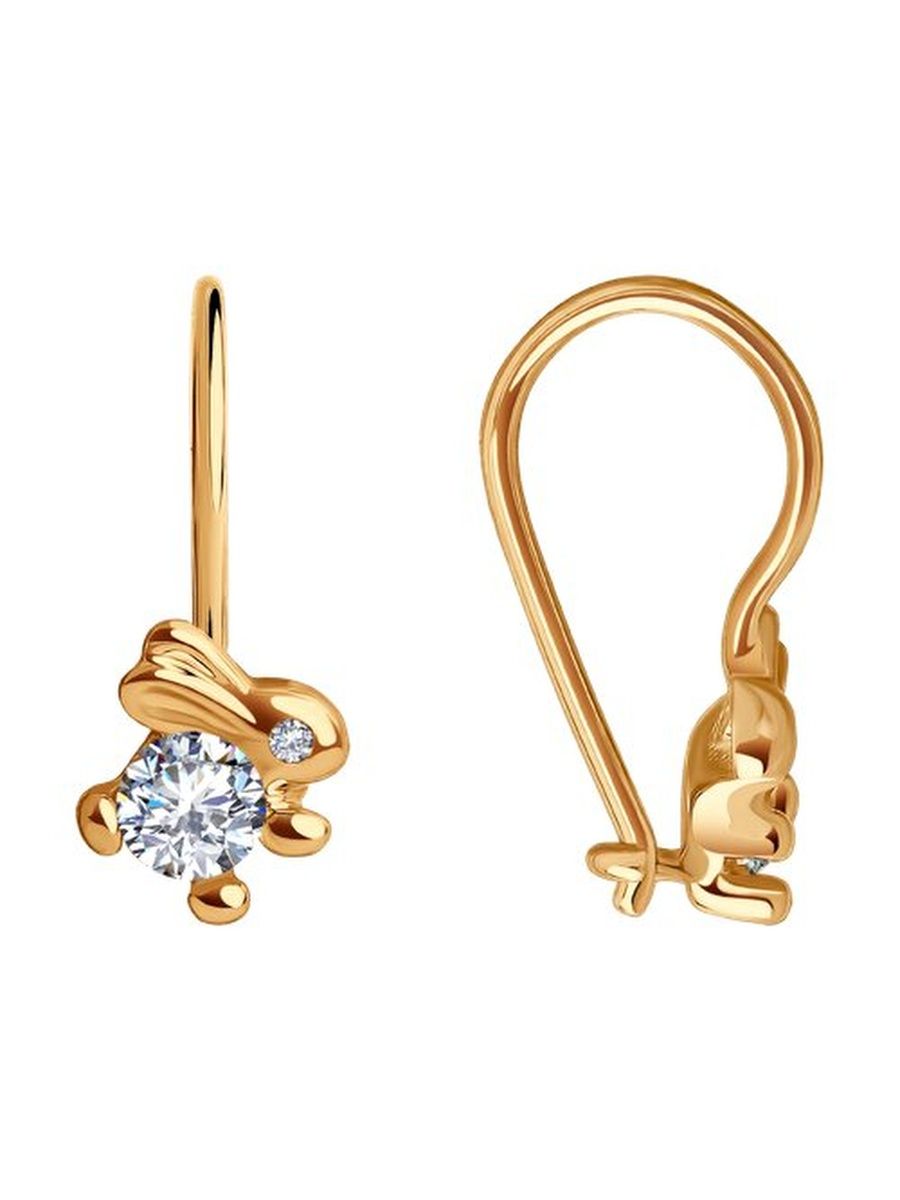 

Серьги из золота TEO MAORI 8200036, фианит, 8200036