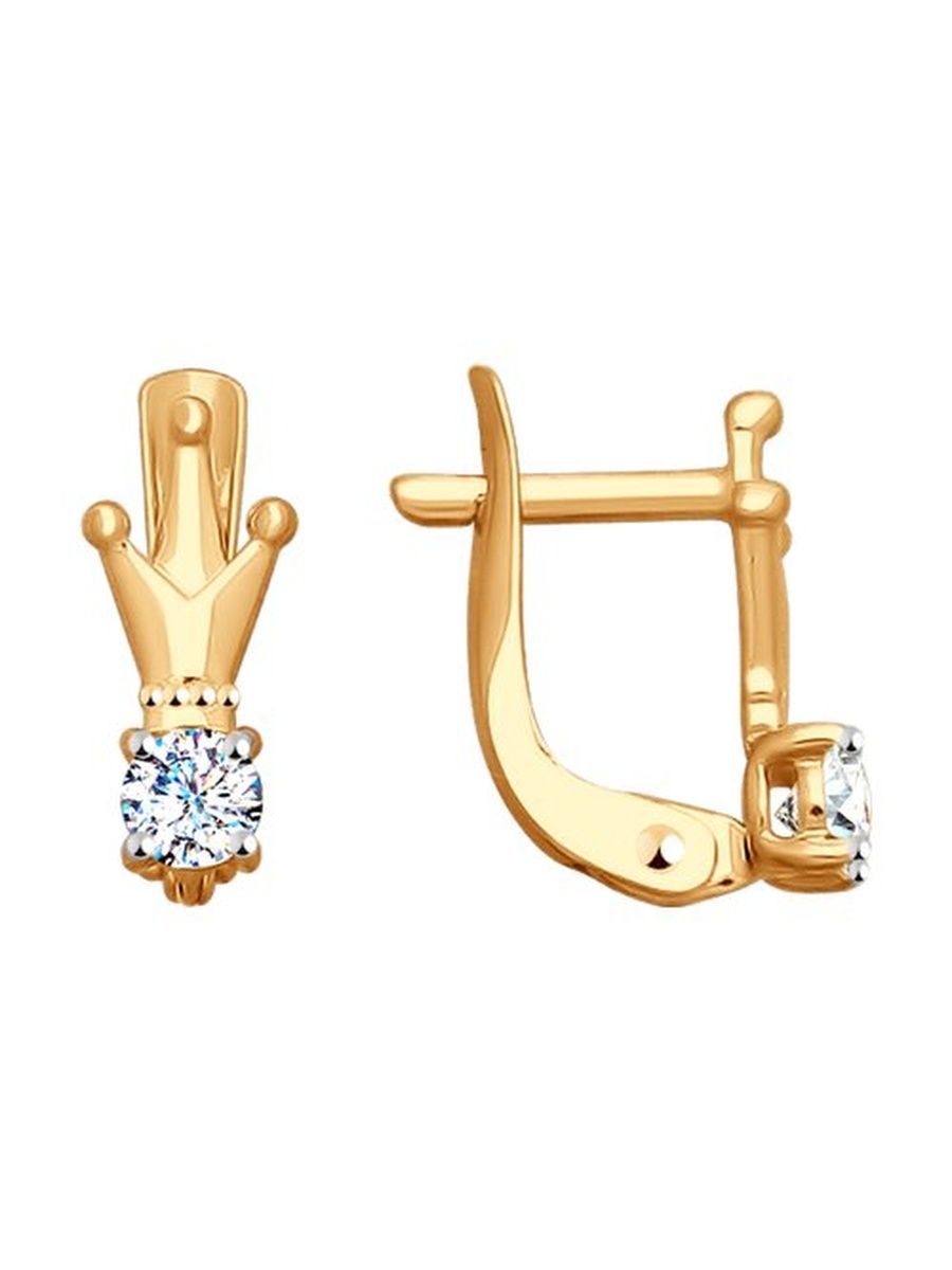 

Серьги из золота TEO MAORI 8027714-4, фианит, 8027714-4