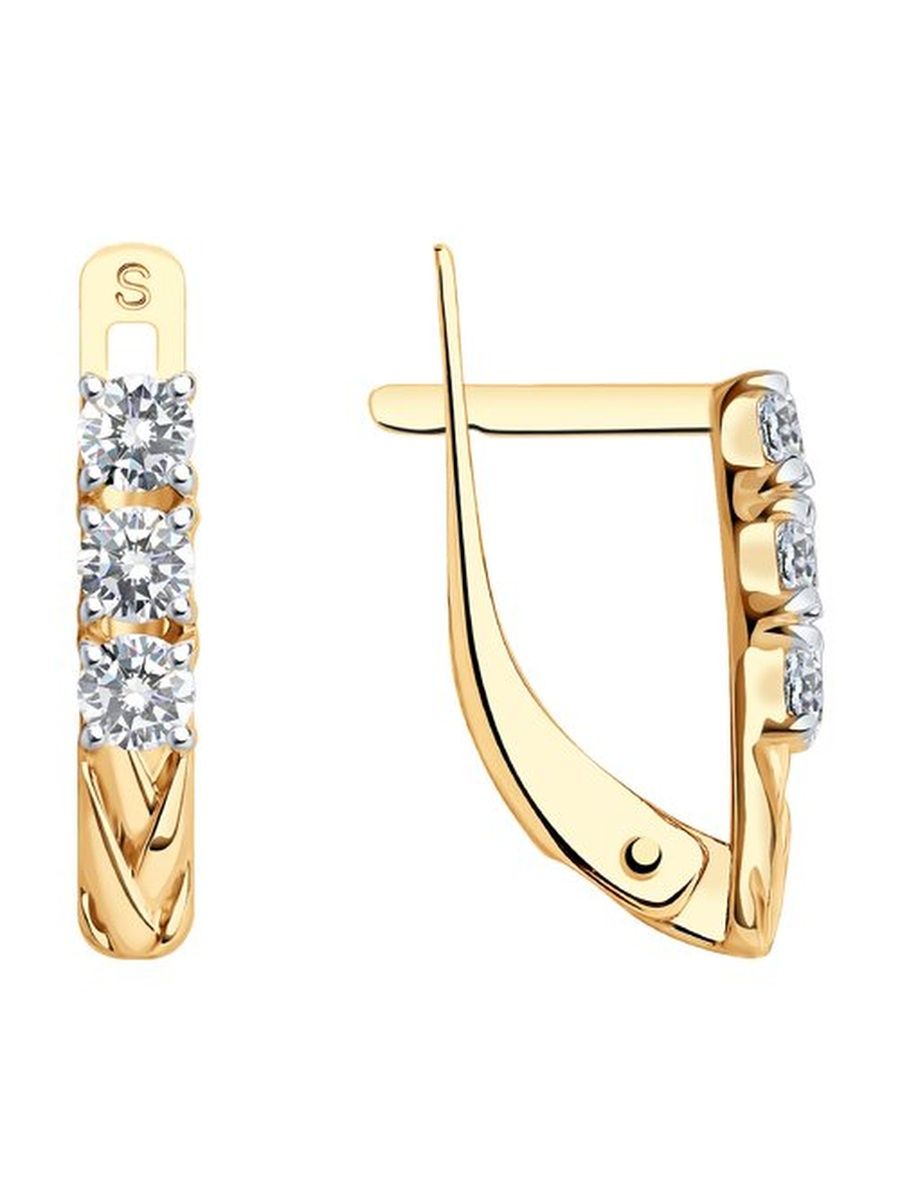 

Серьги из золота TEO MAORI 8027574-4, фианит, 8027574-4