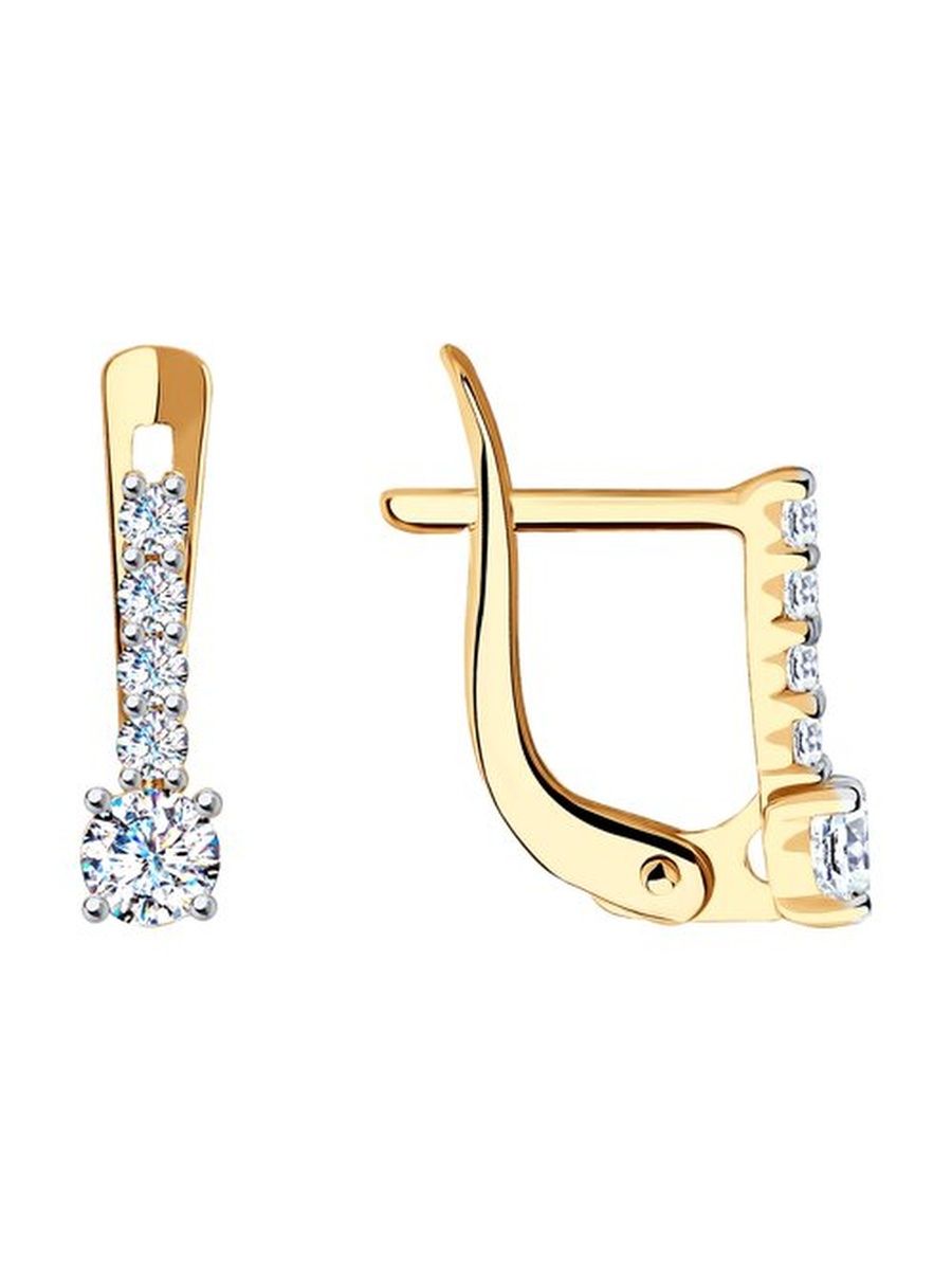 

Серьги из золота TEO MAORI 8027500-4, фианит, 8027500-4