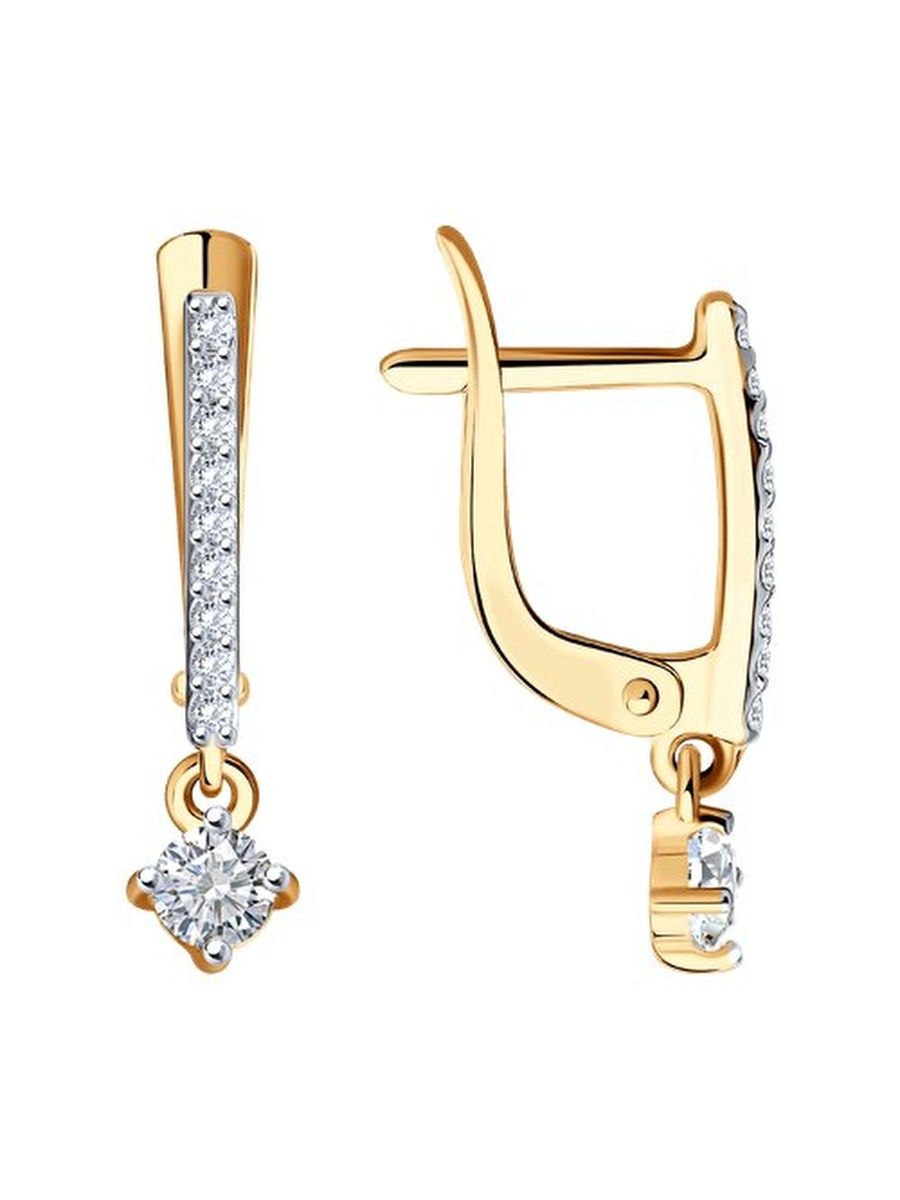 

Серьги из золота TEO MAORI 8027477-4, фианит, 8027477-4