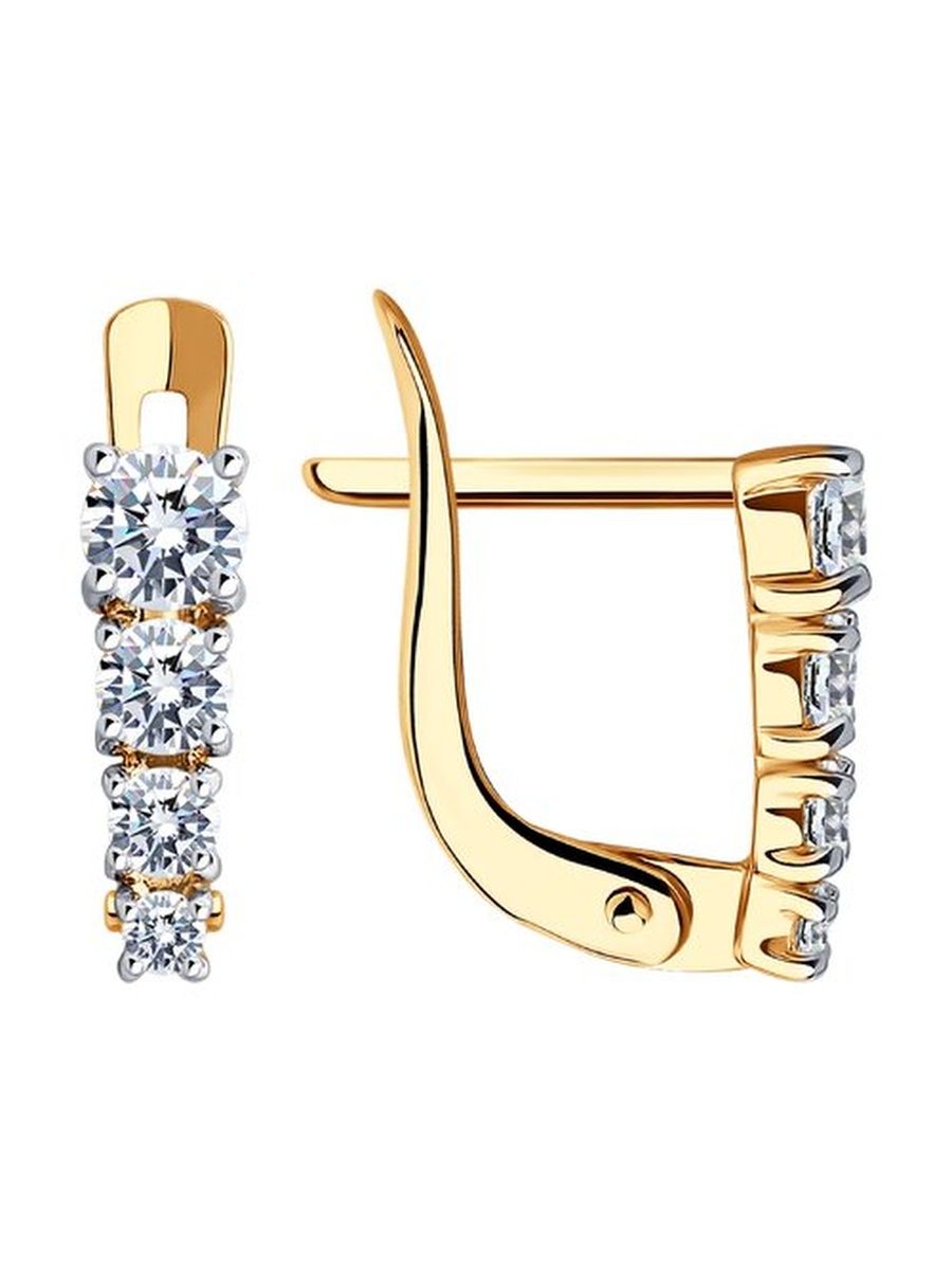 

Серьги из золота TEO MAORI 8027455-4, фианит, 8027455-4