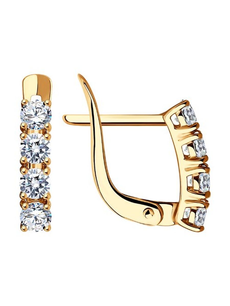 

Серьги из золота TEO MAORI 8027449-4, фианит, 8027449-4