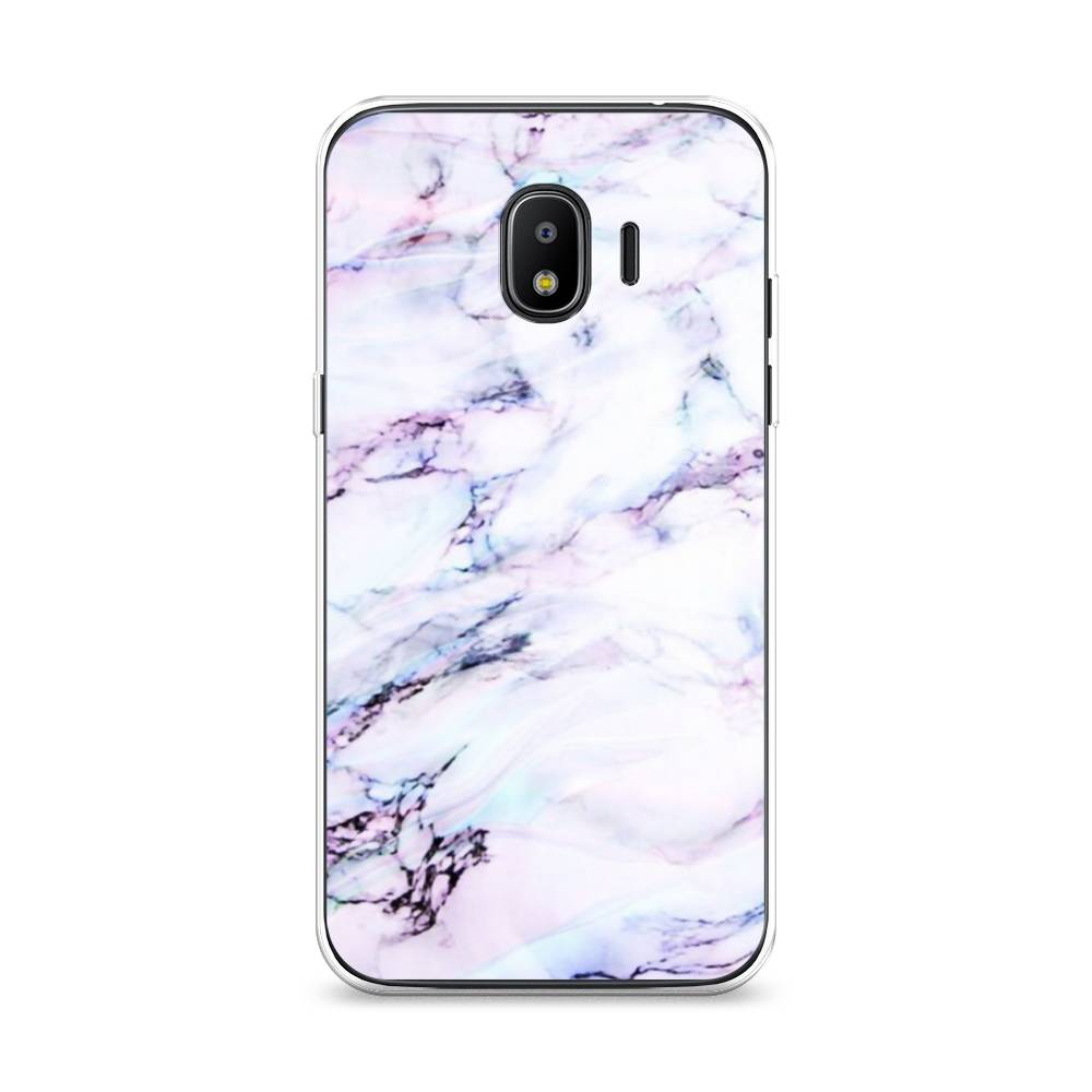 

Чехол на Samsung Galaxy J2 2018 "Радужный мрамор", Серый;фиолетовый, 25650-3