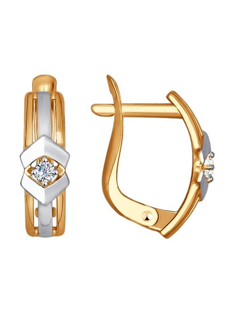

Серьги из золота TEO MAORI 8027419-4, фианит, 8027419-4