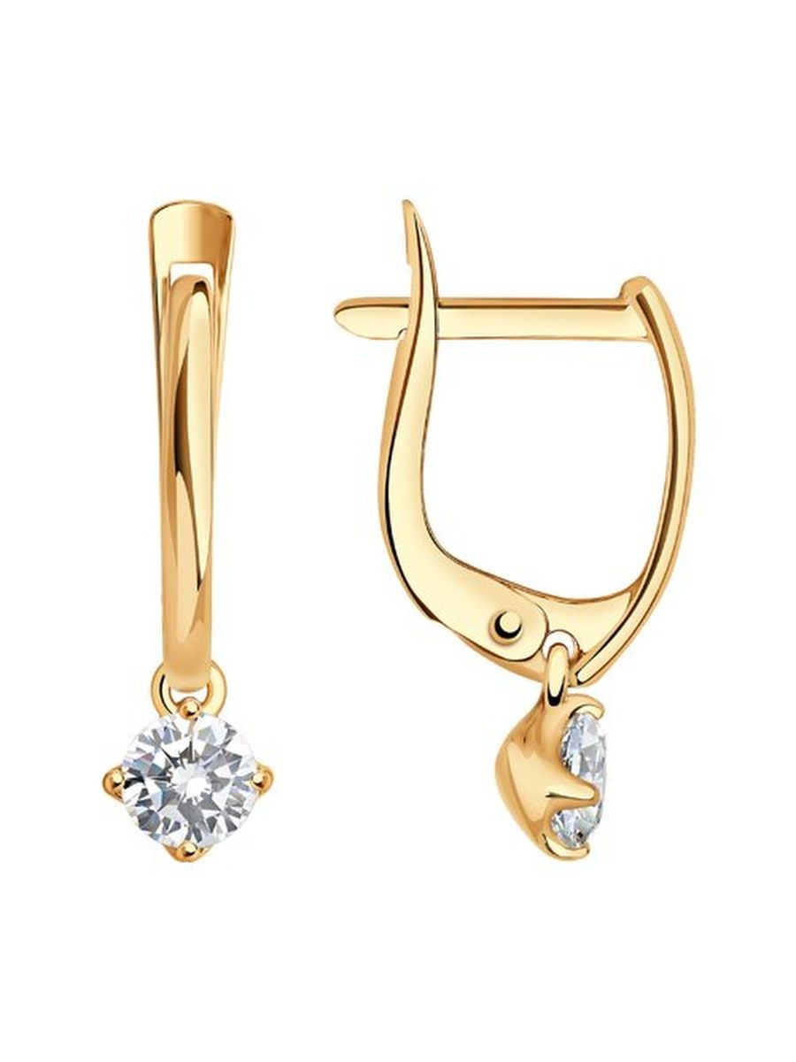 

Серьги из золота TEO MAORI 8027396-4, фианит, 8027396-4