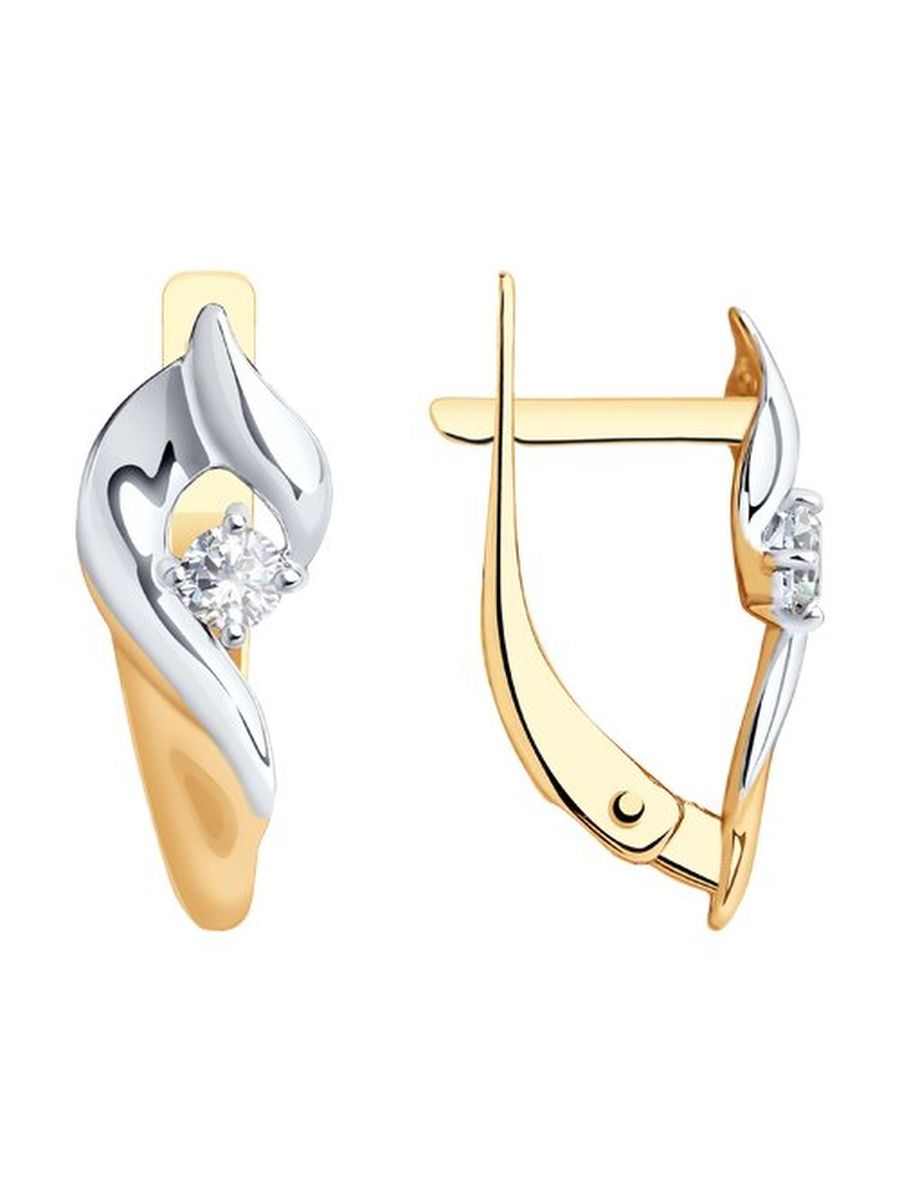 

Серьги из золота TEO MAORI 8027317-4, фианит, 8027317-4