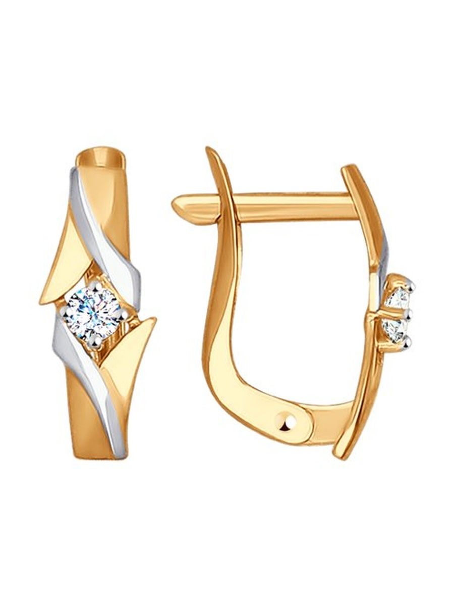 

Серьги из золота TEO MAORI 8027311-4, фианит, 8027311-4