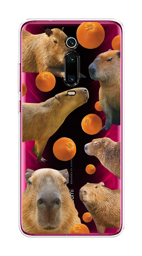 

Чехол на Xiaomi Redmi K20/K20 Pro/Xiaomi Mi 9T/9T Pro "Капибара и апельсины", Бежевый;оранжевый, 35850-1