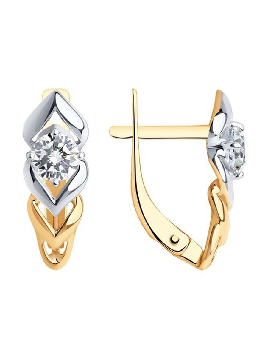 

Серьги из золота TEO MAORI 8027233-4, фианит, 8027233-4