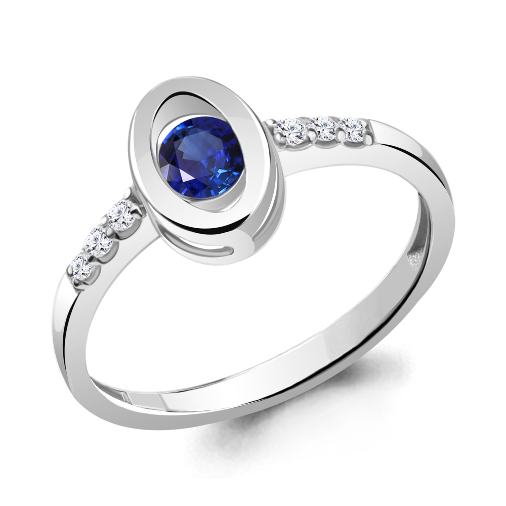 

Кольцо из серебра с фианитом Aquamarine Aquamarine 67473АБ_925_р р, 67473АБ_925_р