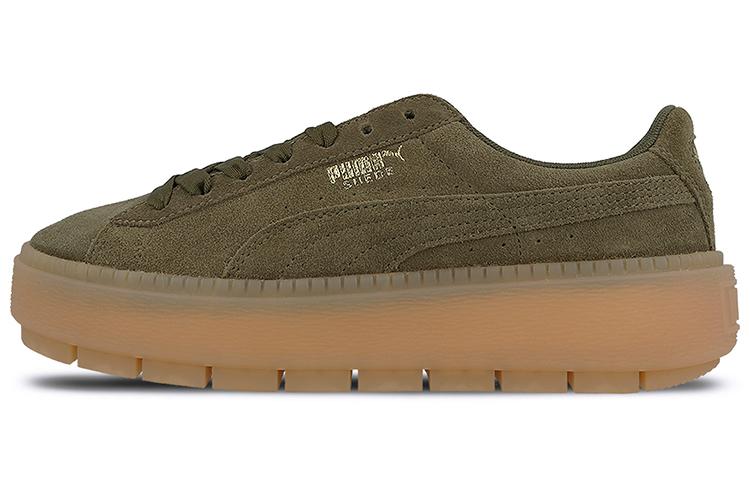 

Кеды унисекс Puma Platform Trace зеленые 38.5 EU, Зеленый, Platform Trace