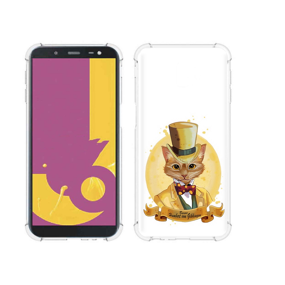 

Чехол MyPads Tocco для Samsung Galaxy J6+ (2018) кот юрист (PT119175.557.401), Прозрачный, Tocco