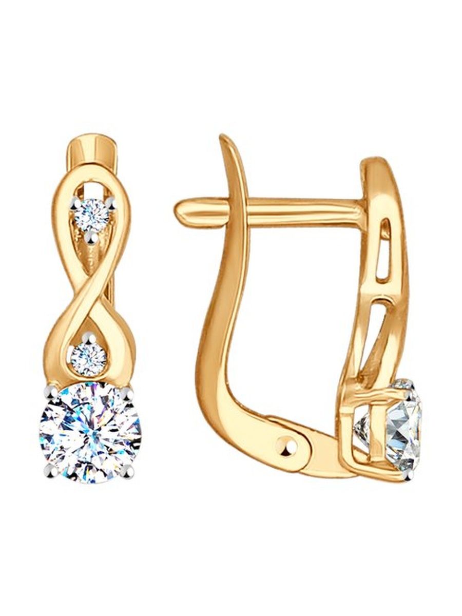 

Серьги из золота TEO MAORI 8027147-4, фианит, 8027147-4