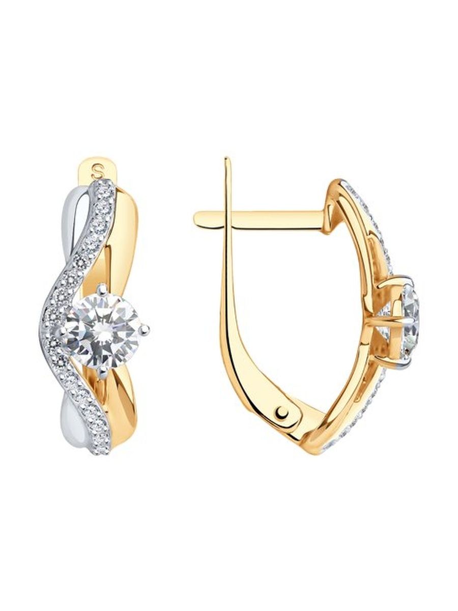 

Серьги из золота TEO MAORI 8027122-4, фианит, 8027122-4