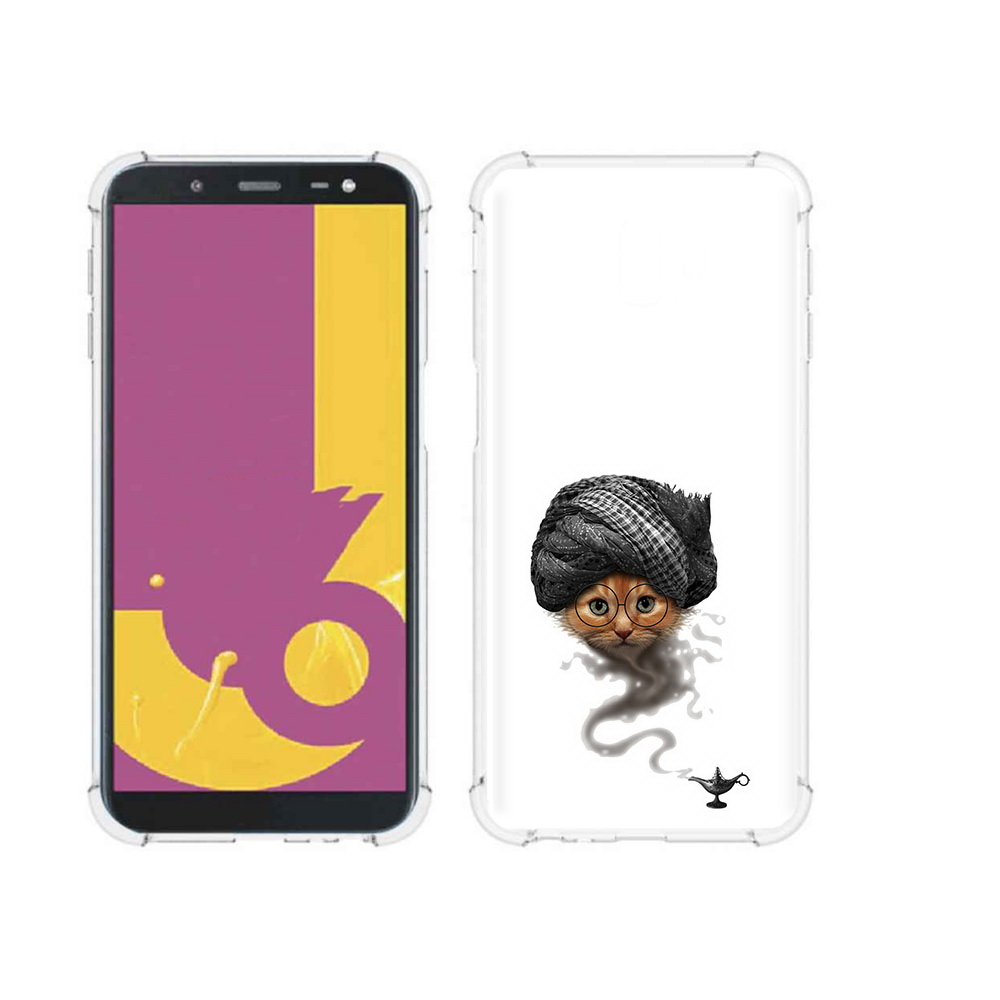 

Чехол MyPads Tocco для Samsung Galaxy J6+ (2018) кот джин (PT119175.557.398), Прозрачный, Tocco