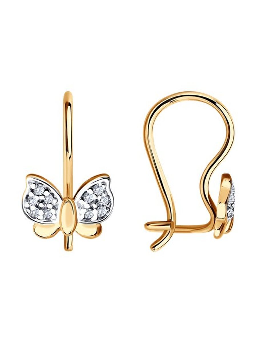 

Серьги из золота TEO MAORI 8026865-4, фианит, 8026865-4