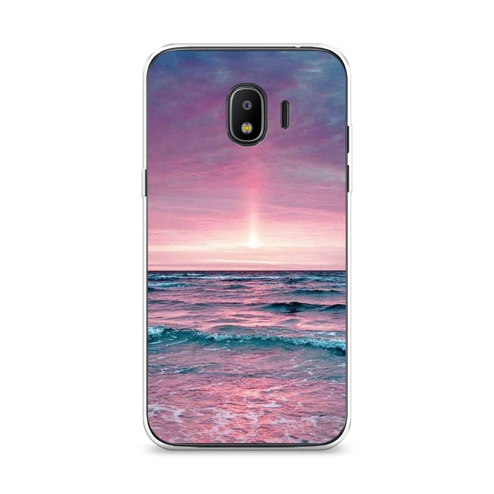 

Чехол на Samsung Galaxy J2 2018 "Восход 3", Розовый;голубой, 25650-2