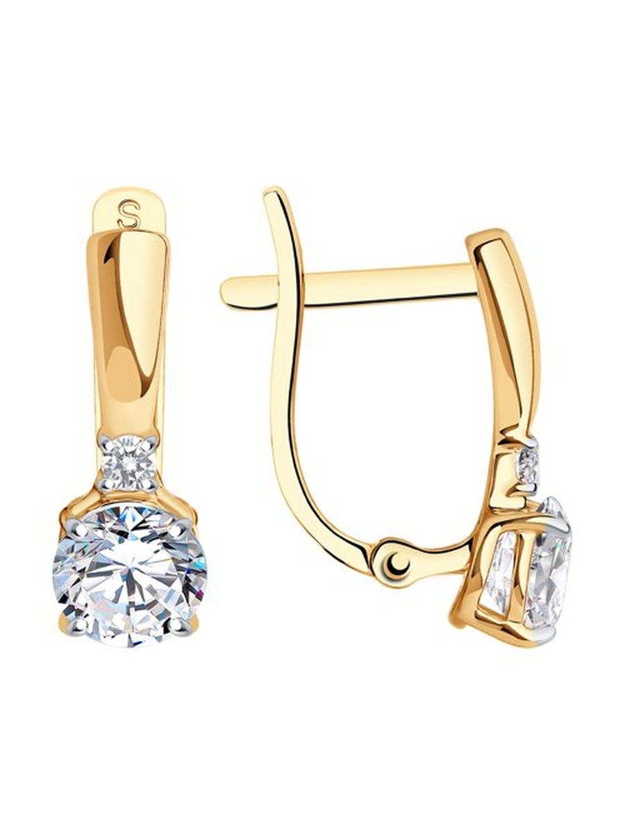 

Серьги из золота TEO MAORI 8026826-4, фианит, 8026826-4